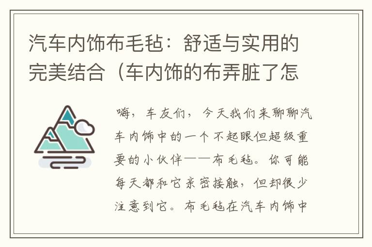 汽车内饰布毛毡：舒适与实用的完美结合（车内饰的布弄脏了怎么清洗）