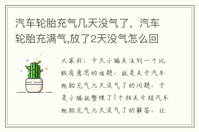 汽车轮胎充气几天没气了，汽车轮胎充满气,放了2天没气怎么回事