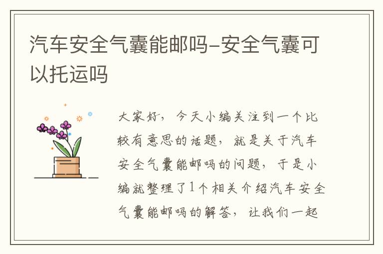 汽车安全气囊能邮吗-安全气囊可以托运吗