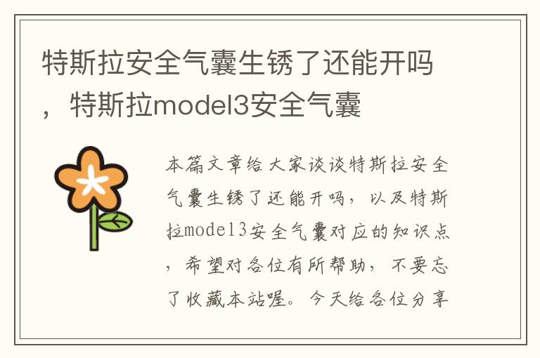 特斯拉安全气囊生锈了还能开吗，特斯拉model3安全气囊