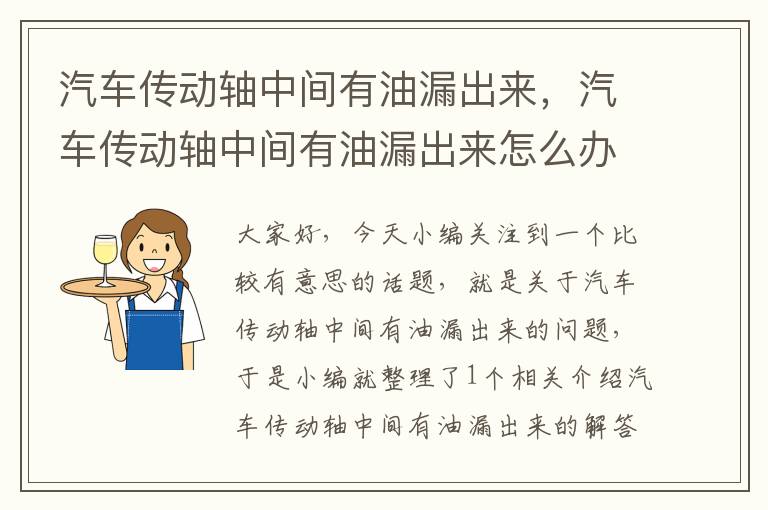 汽车传动轴中间有油漏出来，汽车传动轴中间有油漏出来怎么办